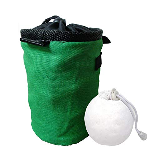 Chalk & Bag Combo for Gymnastics, Climbing, and Weight Lifting (Refillable, Multiple Colors) - color: Green