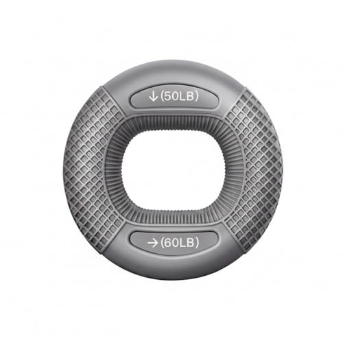 Adjustable Hand Grip Strengthener with TPE Handles for Forearm, Finger & Wrist Training - Portable Fitness Tool - color: Gray