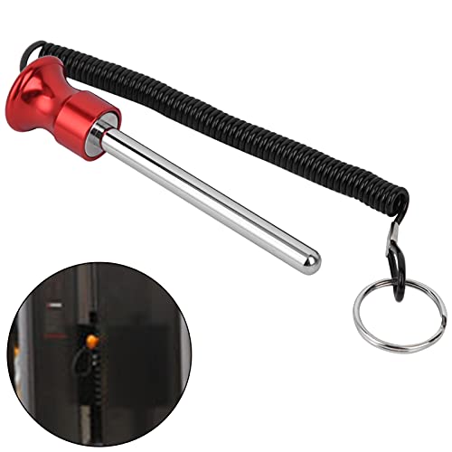 Drop Set Pins Gym with Pull Rope, Stable Weight Stack Pin, Practical Gym Pin Easy to Install, Replacement for Strength Training Equipment, Rod Length 4in Diameter 0.4in - color: Red