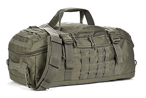 Miramrax Travel Duffle Bag Backpack for Men - Large Tactical Bags Weekender Gym Bag for Overnight Traveling Military Workout Deployment Sports (Green, 45L) - color: Green, size: 45L