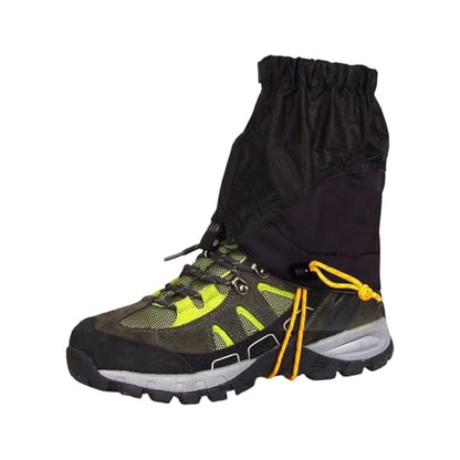 for Hiking in Snow Sand Conditions Light Weight Ripstop Nylons Regulable Fit Desert - color: Black