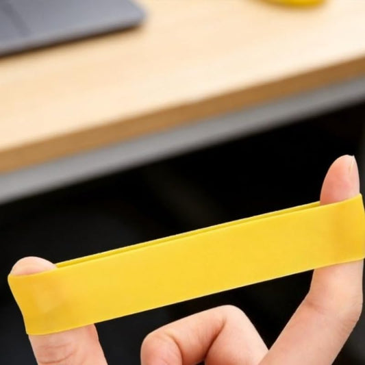 Leveled Finger Resistance Band Hand Grip Strength Trainer for Wrist and Finger Exercise Fitness Stretch Grip Resistance Band Finger Training Bracelet Strength Puller - color: YELLOW
