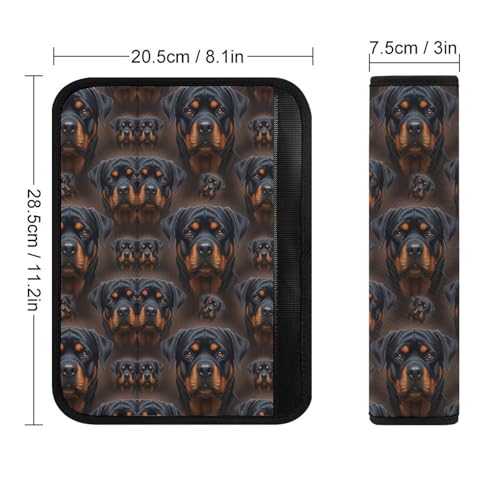 1 Pair Universal Soft and Comfortable Seat Belt Shoulder Pad for Kids, Stroller Pushchair High Chair, Rottweiler Shoulder Protector, Anti-Slip Pad - color: Pattern 1134