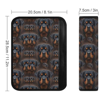 1 Pair Universal Soft and Comfortable Seat Belt Shoulder Pad for Kids, Stroller Pushchair High Chair, Rottweiler Shoulder Protector, Anti-Slip Pad - color: Pattern 1134