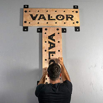 Valor Fitness Climbing Peg Board – Wall Mounted Plywood for Gym, Ninja Training, Cross Training, Rock Climbing & Gymnastics Workout Equipment - color: Double Peg Board