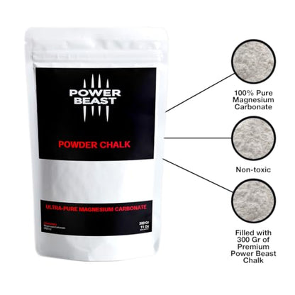 Powder Chalk Gym 300 Gr-10.58 Oz, Gym Chalk, Magnesium Carbonate for Better Grip, Weightlifting, Rock Climbing, Gymnastics, Bouldering, Weightlifting, Pool Billiards.