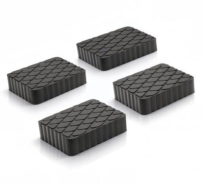 Anti-Skid Solid Rubber Auto Lift Pads – 4 Pack Heavy Duty Lift Blocks for Floor Jacks, Jack Stands & Car Lifts, 3000 Lbs Loading Capacity, 6.3" x 4.7" x 1.6" Size for Frame Protection - size: 6.3" x 4.7" x1.6"
