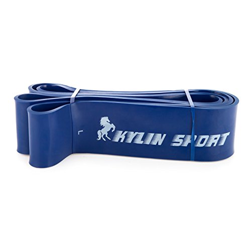 Resistance Band Assisted Pull Up Bands Training Yoga Pilates Elastic Loop Stretch for Cross Workout Gymnastics Power-Lifting - color: Blue
