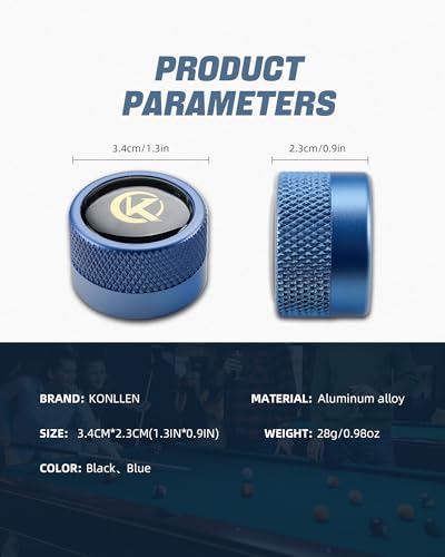 KONLLEN Round Pool Chalk Holder Pool Billiards Accessories Portable Multifunctional Sturdy Pool Cue Accessories - color: Blue