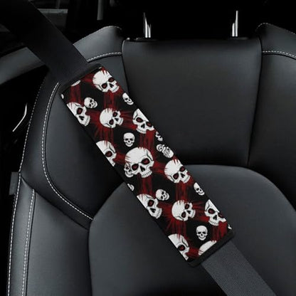 2PCS Skull Blood Splatter Car Seat Belt Pad Universal Fit Seat Belt Covers Cushion for Kids, Car Seats Pushchair Strollers High Chair Pushchair, Easy Install (No Tool) - color: Pattern 660