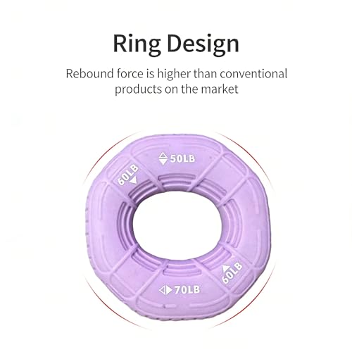 Generic 3 in 1 Hand Grip Strengthener Adjustable 50-70LB Silicone Forearm Exerciser for Climbing Fitness Office Hand Rehabilitation Grip Strength Trainer for Men Women - color: Blue
