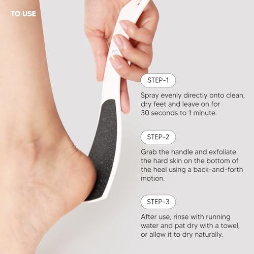 S-Line Emery Foot File & Foot Spray Set, Colossal Double-Sided Pedicure Tool, Effective for Cracked Heel, Ergonomic Design for Easy Grip, Dead Skin Remover, Callus Rasp, Scrubber - color: Set
