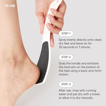 S-Line Emery Foot File & Foot Spray Set, Colossal Double-Sided Pedicure Tool, Effective for Cracked Heel, Ergonomic Design for Easy Grip, Dead Skin Remover, Callus Rasp, Scrubber - color: Set
