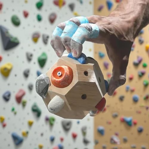 Manual rock climbing - 3D rock climbing training ball, enhances strength and accuracy. Finger trainer for rock climbers. Also suitable for stress relief in the office, rehabilitation training, etc.