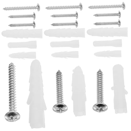 Kichvoe Square Expansion Tube Set 6/8mm PE Wall Anchors Screws for Drywall and Concrete Heavy Duty Drywall Anchor Kit for Home Improvement Projects