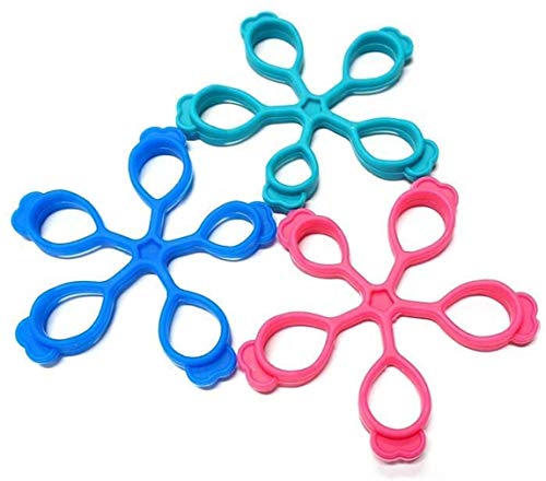 3PCS Finger Stretcher Resistance Bands Strength Trainer for Forearm Exercise Guitar Finger Strengtheners Rock Climbing 6.6 8.8 11 Pounds - color: style 2-2