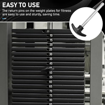 Weight Stack Pin Crescent-Shaped, Weight Machine Pin Pin Tensile 3/8 Inch Diameter 4.4 Inch Locking Space Weight Lifting Machine Pins for Home Gym Exercise Machine Accessories