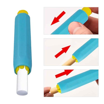 Plastic Chalk Holders Set, Adjustable Chalk Covers for Teachers, Students, Office Use, Blackboard and Drawing Board(Colorful)