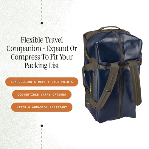 Eagle Creek Migrate 90L Duffel Bag – Lightweight, Durable Travel Duffel – Weather-Resistant Fabric – Comfortable Shoulder Straps - Rush Blue - color: Rush Blue