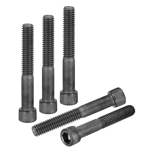 DTGN 3/8"-16x2 Socket Head Cap Screws Bolts - 10Pack - Good for Road Bicycle, Mountain Bike, Auto, Motorcycle - Carbon Steel Hex Head Metric Screws, Black - size: 3/8"-16x2"