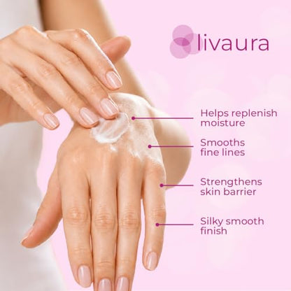 LIVAURA Retinol Hand Cream for Women - Anti-Aging Lotion for Dry Hands | Available for Men & Women; Vitamin-enriched formula; Helps soften rough skin; Lightweight daily hydration; Non-greasy finish - style: Women's Hand Cream