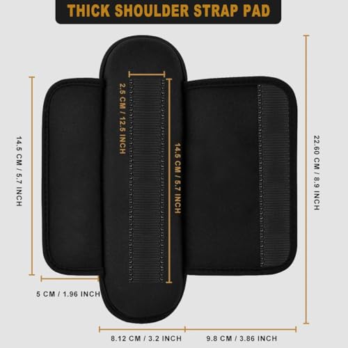 ZINMARK 2-Pack Tactical Shoulder Pad with Ultra-Thick Cushion for Vest Shoulder Straps and Backpacks, Comfort and Breathable - color: Black