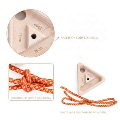 Climbing Fingerboard, Portable PP Plastic Grip Trainer for Home and Travel, 5.9 x 5.9 Inch (1 PC)