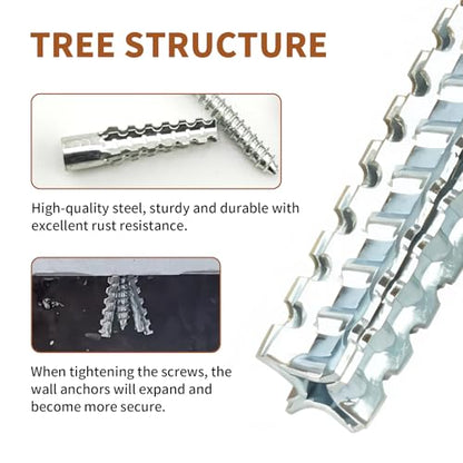 30 Packs Heavy Duty Hollow Wall Anchors with Screws, Loose Hinge and Stripped Hole Repair Kits (Silver,6x32mm) - size: Silver-M6*32