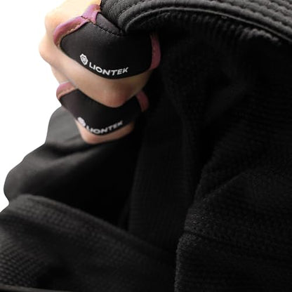 LIONTEK Single Finger Sleeve Pair - Sports Compression Finger Sleeve for BJJ, MMA, Basketball, Weight Lifting, and More - size: Large