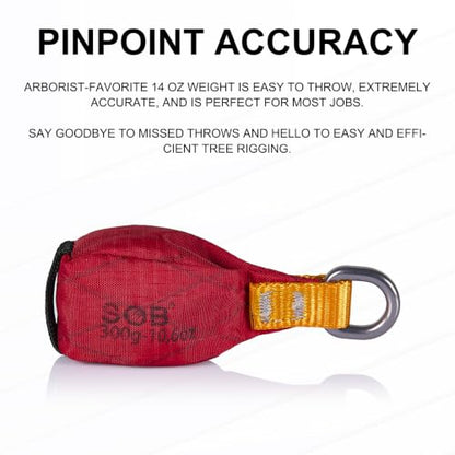 Throwing Bag with Throwing Line, Throwing Bag + 60m/197FT Throwing Line Set for Tree Climbing Tree Work Mountaineering - size: 300G
