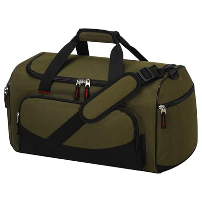 30L Gym Sport Duffle Bag - 17 inch Carry on Weekender Overnight Bag for Travel, Workout, Fitness (Olive Green-30L) - color: Olive Green