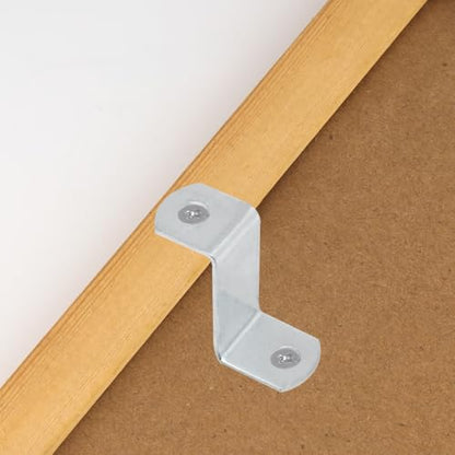 Offset Clips for Picture Framing, Z-Shape Canvas Mounting Clips with Mounting Hole, with Screws (20pcs, 32mm) - size: 32mm