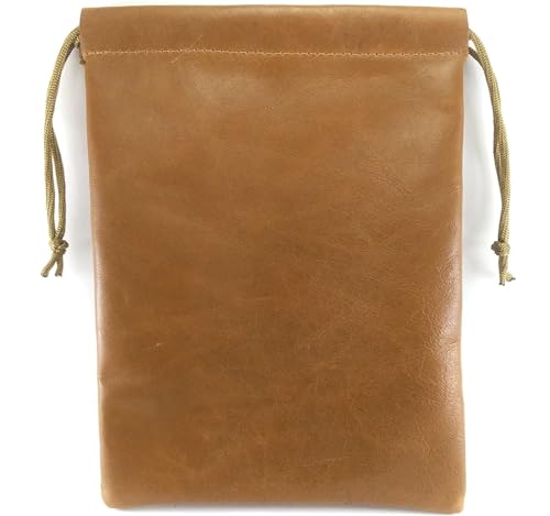 Plain Lambskin Leather Pouches without Branding for DIY Craft Packaging, Laser engravable Bulk/Whole sale Pack (Tan, 3XL- 15" x 18" - Pack of 2)