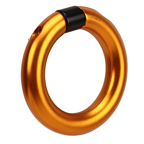Rappel Ring, Rock Climbing O Ring Safe to Use Abrasion Resistance Uniform Force for Mountaineering - color: Gold
