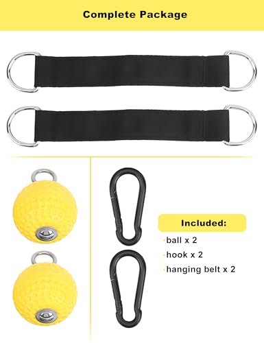 Pull Up Grips Ball Grip Strength Trainer, Climbing Grip Strength Training Pull Up Grips Handles, Cable Machine Attachments, Pull Down Attachment for Hand Wrist Finger