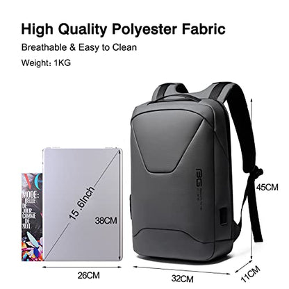 FANDARE Anti-Theft Backpack Business Daypacks fits 15.6 Inch Laptop Travel Large Backpack with USB Charging Port Waterproof Computer Bag Bookbag for Women Men Notebook Grey - color: Grey