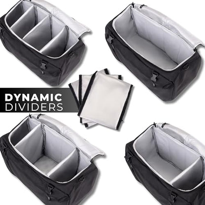 Athletico SneakerBox - Premium Sneaker Travel Duffel Bag/Backpack - For Shoes, Clothes, and Gym (Black)