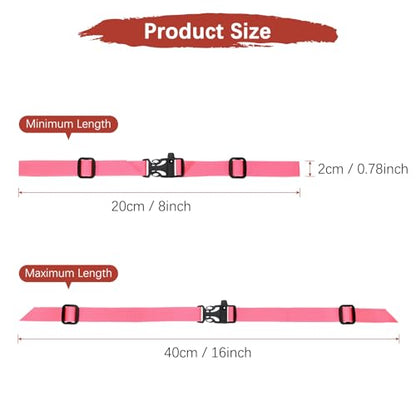 Backpack Chest Strap Sternum Straps with Emergency Whistle Buckle for Backpack Replacement & Hiking - color: Pink
