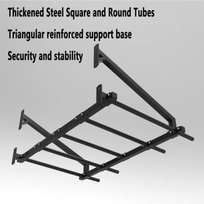 Wall Mounted Pull Up Bar – Heavy Duty Climbing Frame Strength Trainer, Home Gym Horizontal Bar & Fitness Equipment