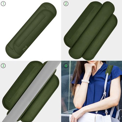 ZINZ Universal Shoulder Pad with Ultra Thick Cushion for Bag Luggage Bag Crossbody, Plus Long & Anti-Slip & Breathable,Army Green - color: Army Green