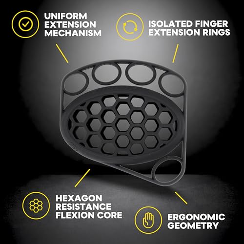 LIONTEK TEKGRIP Hand Grip Strengthener & Finger Exerciser, Dual-Action Grip and Extension Trainer with 3 Progressive Resistance Levels