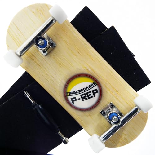 P-REP V2 Pro Performance Complete Wooden Fingerboard kit with Urethane Wheels and Bushings 34mm - Bamboo - color: Bamboo
