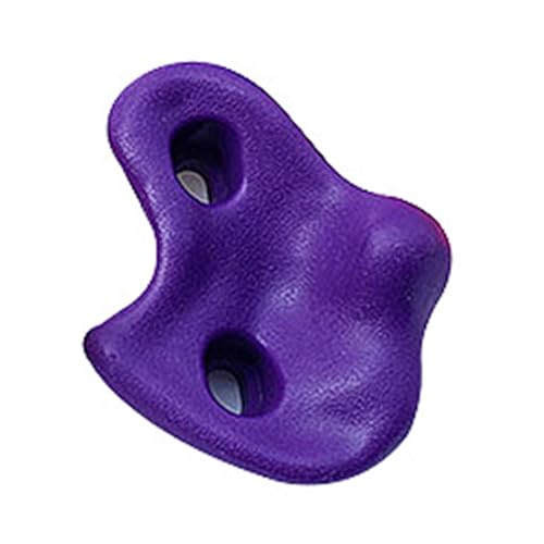 Keenso Rock Climbing Holds, PE Rock Wall Hold Set 12PCS with Screws and Wrench, Ergonomic Grip, 80kg Capacity, 12.5 X 10cm, for Indoor Outdoor Kids Adults Training - color: Purple