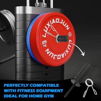 Weight Stack Pin Extender, 10mm x 110mm Gym Pin with Spring Clip Collar for Cable Machine & Home Gym, Fits 2" Weight Plates, Durable Steel Weight Stack Pin
