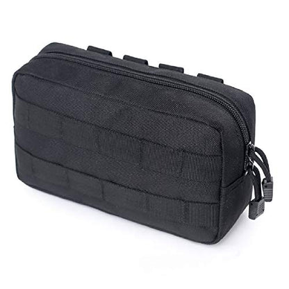 Azarxis Equipment Multi-Purpose Tactical EDC Admin MOLLE Pouch Utility Tools Bag Organizer Military Waist Belt Modular Attachment - color: Black