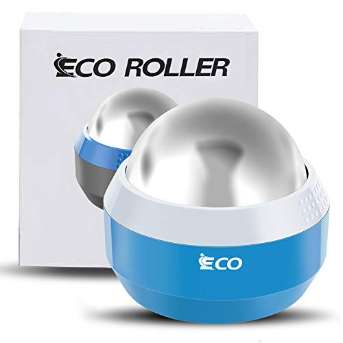 iECO Massage Ice Roller Ball Cold & Heat Therapy Plantar Fasciitis Roller | Alleviating Shoulder, Arms, Back, Legs, Calves or Muscle Tension, Perfect for Workouts Relaxation - color: Blue+white, size: 1 Count (Pack of 1)
