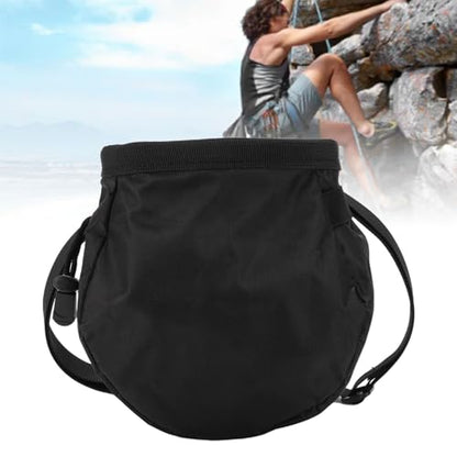 Chalk Bag, Oxford Cloth Climbing Chalk Bag with Soft Fleece Lining Adjustable Drawstring Closure for Rock Climbing Bouldering Gymnastics
