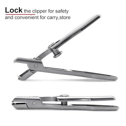 Curved & Slanted Nail Clipper Set, Wide Jaw with Folding Safety Lock, Heavy Duty Stainless Steel Toenail Clippers with File & Ear Pick, Anti-Splash for Thick Ingrown Nails for Seniors, Men - color: Curverd & Slanted Set