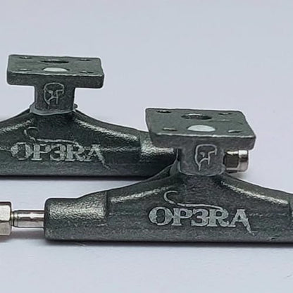 LEEFAI Pro Fingerboard Complete 34x96mm Pre-Assembled Set up with Solid Metal Trucks, Bearing Wheels-OP3RA Fingerboard Beginner Series (Stamp V3)