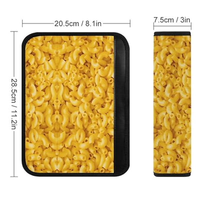 2 Piece Macaroni Cheese Car Seat Straps Shoulder Pads Universal Fit Automotive Seat Belt Protector for Kids, Car Seats Pushchair Strollers High Chair Pushchair - color: Pattern 912